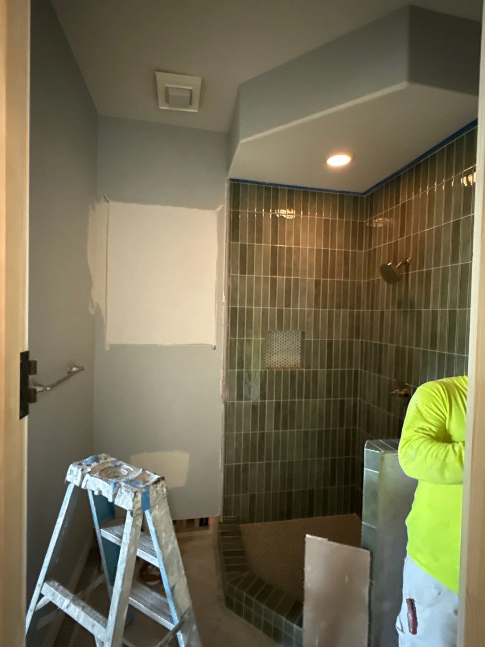 Photo of bathroom transformation process
